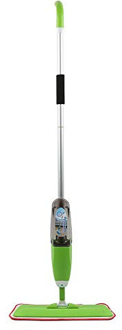 Wischer mit Sprühfunktion, Sprühwischer Bodenwischer mit Wassertank 360 Grad Rotierender Wischmopp Spray Mop Wischer Boden mit 1 Waschbaren Mikrofaser Pads für alle Böden