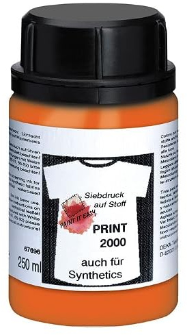 PAINT IT EASY NEU Siebdruckfarbe DEKAPRINT 2000 Deckend, 250 ml, Scharlach