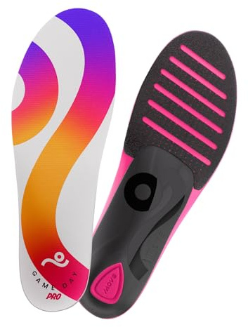 MOVE Game Day Pro- Ultimate Performance Sports Insoles for Basketball, Volleyball, Football, Tennis, Athletics, Baseball, Running, and Active Lifestyle. Extra Shock Absorption (M 5-5.5/WM 6.5-7)