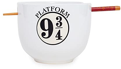 Harry Potter Platform 9 3/4 japanisches Keramik-Geschirr-Set, inklusive Ramen-Nudelschale und Essstäbchen aus Holz