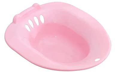 Milageto Toilettensitz für ältere Frauen, Sitzbad, bequemes Bidet, Hüftbad, langlebig für zukünftige Mütter, die Nicht universell über der Toilette hocken, ROSA