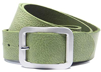 Chrissys-in Ledergürtel mint aus weichem Rindsleder 4 cm breit aus eigener Fertigung Made in Germany Jeans Kleid Rock Damen (Bundweite 85 cm)