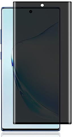 Yiunssy 1 Stück Sichtschutz Schutzfolie für Samsung Galaxy Note 10 Plus,9H Härte Anti-Spähen Glas Folie/Privatsphäre Schutz/3D-Vollabdeckung/Privacy Panzerfolie für Samsung Galaxy Note 10 Plus