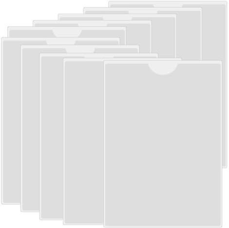 XINGSUI A4 Selbstklebetaschen transparent-10 Stück 21x30cm Visitenkartentaschen Kleben,Etikettenhalter Selbstklebend,zum Schutz Ihrer Karten oder Fotos(vertikal Version)