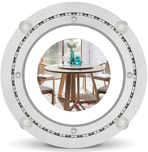 Hoiweqr Tischplatte Dreh Drehteller Kugellager, Tischlager Drehteller, Kugellager Drehtisch, Glatte Schwenkplatte, Drehteller Aus Aluminiumlegierung, Esstisch (Size : 25CM(9.8INC