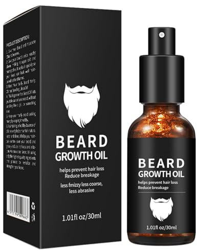 Beard Growth Oil Spray, Men's Beard Oil, Beard Serum, Moisturise, Stimulate Hair Growth, Promote Hair Regrowth, Facial Hair Care, Father's Day Gift，Gifts for Men(30ml)