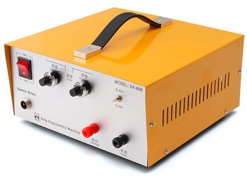 Lakenbroade Saldatore Permanente per Gioielli, Saldatore a Punti a Scintilla di impulsi, Saldatore a Punti Portatile Saldatore a Punti per Gioielli, saldatrice a Punti a impulsi Regolabile,220V