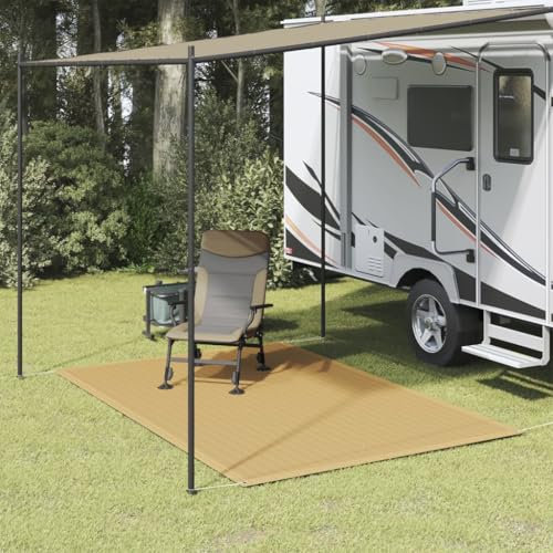 Bulliing Zeltteppich Teppich Camping Zeltteppich Camping Vorzeltteppich Sandfarbe 250x200 cm HDPE