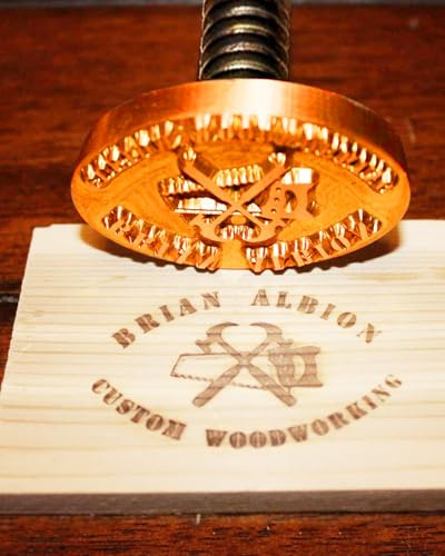 Brandeisen für Holz, personalisiertes Logo, Holzbrandeisen mit Griff, 5,08 cm