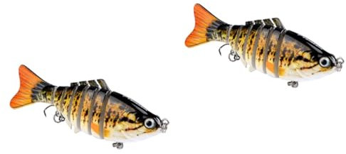 YARNOW 2St Harter Köder Hechtköder crankbaits Fishing Accessories fischerzubehör Raubfischköder anglerzubehör barschköder Angeln zubehör Lebensechter Angelköder harten Köder fischen