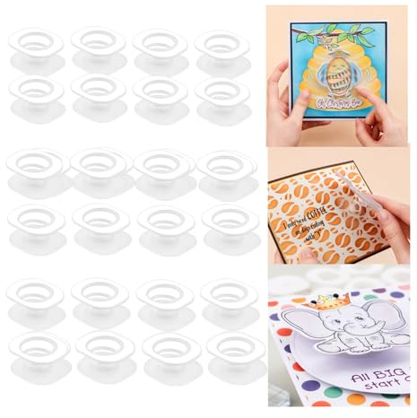 OTCRAFT 30Pcs/Set Mini Action Wobbles,Self-Adhesive Springs,Small Wobblers Movers for Card Making DIY Scrapbooking Arts Projects Handmade Crafts Scrapbooking Embellishments 2x1.7x0.8cm(11/16 x13/16)