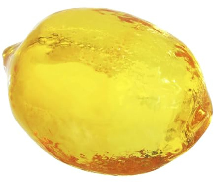JOONOR Crystal Lemon Figurine Paperweight Glass Lemon Fruit Collectible Figurines Art Fengshui Decor Home Office Table Decoration Crystal Crafts Present for Birthday Wedding Christmas