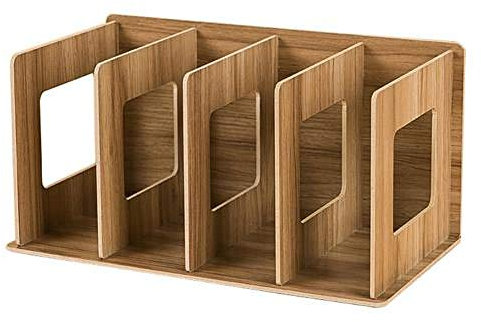 Mehrstöckiges Holzregal mit 4 Fächern für Bücher und Kleinigkeiten, DIY-Schreibtischschrank, Aufbewahrungsregal für Zuhause und Kinder, Braun