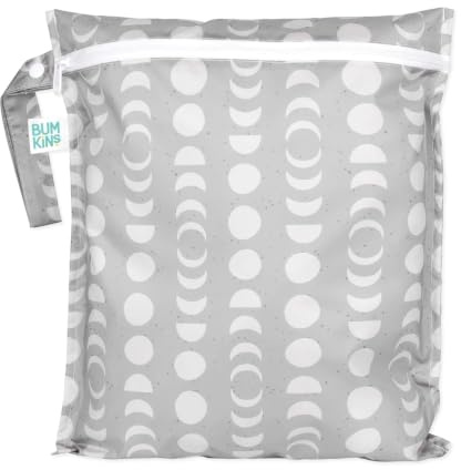 Bumkins Sac étanche pour bébé, voyage, maillot de bain, couches en tissu, pièces de pompe, piscine, vêtements de sport, articles de toilette, crochet à poussette, sac réutilisable à fermeture éclair,