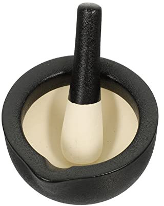HOLIDYOYO 1juego De Cerámica Para y Especias Pilón Herramienta De Cocina Para Moler y Triturar Para Farmacias y Doméstico
