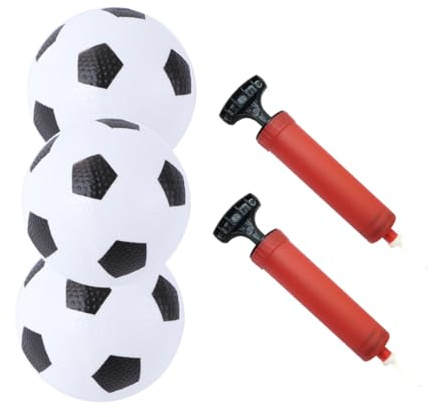 Milisten Juego De Juguetes Inflables De Fútbol para Niños 12cm 3 Balones Blancas 2 Rojas Juguetes De Interior y Exterior 5 Piezas