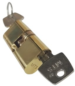 Generic Storm Door Lock Replacement Cylinder (Papaiz), Brass Finish, Double or Single Cylinder with Keys (Double Cylinder)