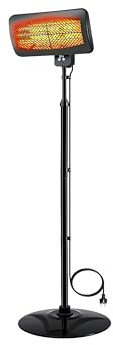 Riscaldatore digitale da esterno con supporto e telecomando 2000W HEATY GLEAM Purline