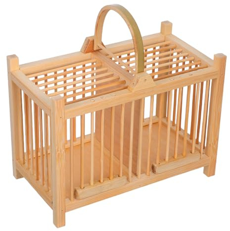 JOINPAYA Holzkleintierkäfig Für Grillen Hamster Und Vögel Mit Nistplatz Und Transportbox Geeignet Für Kleintiere Und Reptilien