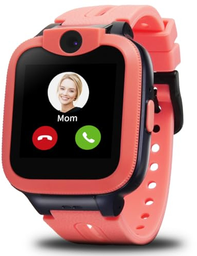 Easyfone KW2 4G Kids Smart Watch, Smartwatch for Kids with Calling, GPS & Activity Track, Parent App, Class Mode, SOS Button and More Features, Children's Phone Alternative (Pink)