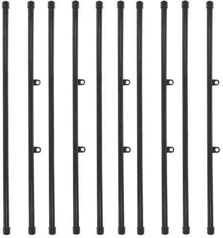 KALLORY Black Plastic Dowel Poster Hanger Set, 53cm Hanging Wall Frame Hooks and Caps, 10pcs Scroll Painting Holder for Home, Studio, and Supermarket Display