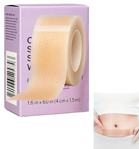 Silicone Scar Tape, Reusable Self-Adhesive Sheets for Scars & Fine Lines | Invisible Silicone Scar Roll, Custom Cut Washable Strips for Face Neck Body Skin Marks, Long Lasting Daily Wear