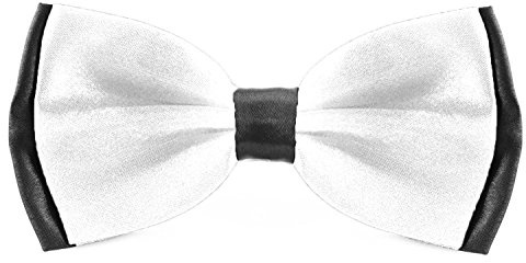 Flairs New York Little Gentleman's Kids Bow Tie (White/Black [2 Tones])