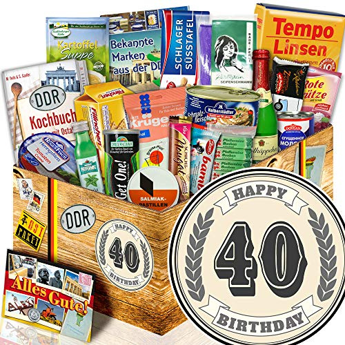 40 Geburtstag / 40 Geburtstag Geschenk/Spezialitäten Nostalgiebox