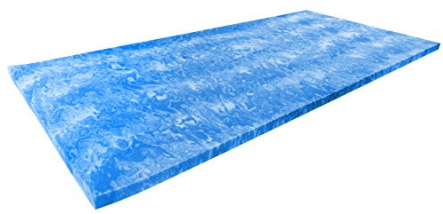 AM Qualitätsmatratzen Gelschaum Topper ohne Bezug 180x200 cm - Made in Germany - Oeko TEX zertifizerte Matratzenauflage 180x200 Schaumstoff - Gelauflage für Matratzen - Memory Foam Topper 180x200cm
