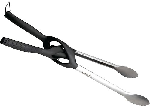 Pinzas para Barbacoa iluminadas Tonglite - Pinzas para Barbacoa Todo el año de Acero Inoxidable con luz LED Blanca cálida - Aptas para lavavajillas