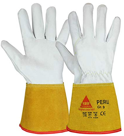 Hase Peru - Guantes de soldador (talla 9, 10 unidades)