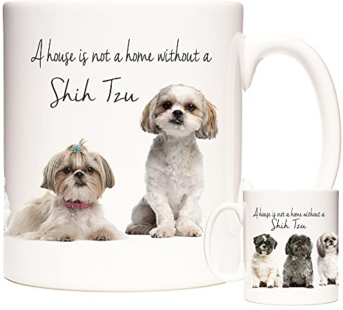 KAZMUGZ Shih Tzu Dog Gift Mug. A House is Not A Home Without A Shih Tzu. Coffee Mug/Tea Cup.