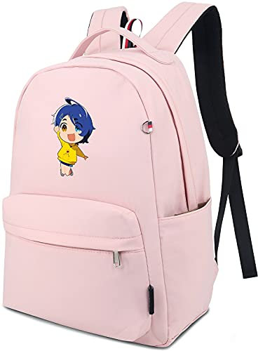 Roffatide Anime WONDER EGG PRIORITY Ohto Ai Rucksack für Mädchen Bedruckte Rosa Schultasche Bookbag College Studenten Tagesrucksäcke