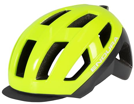 Endura Urban Luminite Ciclismo Casco para Hombre, Hi-Viz Yellow, M-L