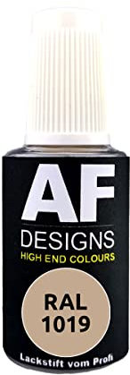 Alex Flittner Designs Lackstift RAL 1019 GRAUBEIGE matt 20ml Reparaturstift Acryl Retuschierlack Reparaturlack Holz Metall Möbel Bad