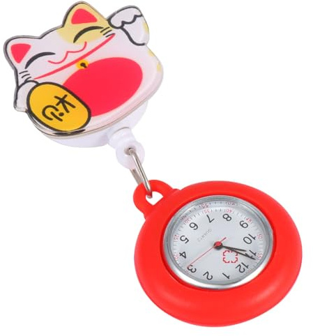 ULTECHNOVO Montre D'Infirmière Télescopique Suspendue Montre De Poche avec Clip Silicone Portable Précise pour Médecins Infirmiers Cadeau Pratique