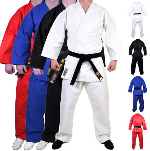 MAR | Heavyweight Karate Gi, White Karate Suit, European Cut | For Competition & Tournaments, Karate Suit for Competition, 14oz Canvas Fabric Suit (6/190)