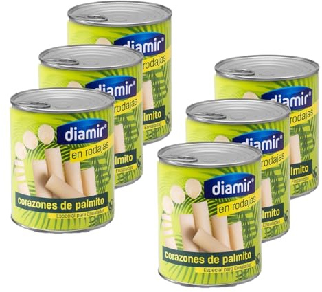 Lot 6x Cœurs de palmiers rondelles - Boîte 800g