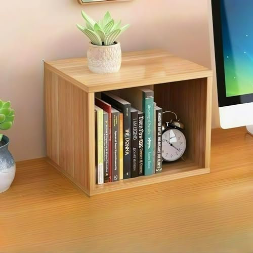 Schreibtisch-Organizer-Regal, Büro-Schreibtisch-Aufbewahrungsregal, Bücherregal, Schreibtisch-Bücherregal, Holz-Bücherregal (Holz)