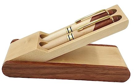 Tofficu Füllfederhalter Satz Aus Rossholz Schlank Leicht Mit Holzbox Schreibset Büro Geschenk