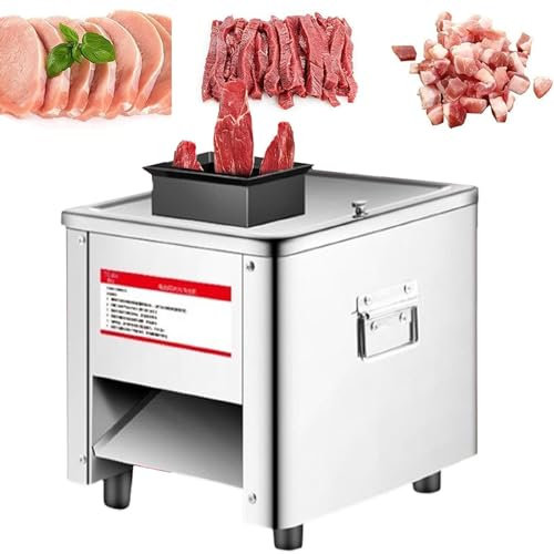 Cortadora De Carne, MáQuina Cortadora Carne Comercial De 850 W, MáQuina Cortadora Carne 330Lb/H Para El Hogar, Cortadora De Fiambres Para Cerdo Deshuesado, Pollo Y Pescado,15mm