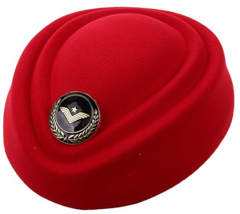 WRITWAA Stewardessenhut Party Cosplay Hut Begleiter Zubehör Kostüm Dekor Zarte Stewardesskappen Cosplay Stewardessen Hut