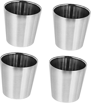 Cabilock 4 Pratiche Tazze in Acciaio Inox Da 180 Ml Tazze Da Caffè Con Isolamento Sottovuoto E A Prova Di Perdite Per Casa Ufficio Scuola Viaggi
