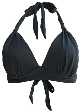Women's Bikini Tops Push Up Halterneck Swimsuit Top V Neck Plus Size Padded Swim Bra Bathing Suit Adjustable Athletic Swimming Tops Swimwear Sexy Bathing Suit Bikini Cover Up Top for Beach Pool (XL)