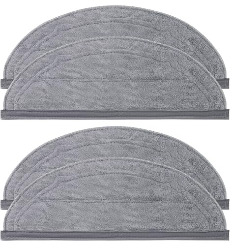 VIEWALL4 Pack Wipes for Roborock Q10 S5/Q10 S5+ Robot Vacuum Cleaner, Microfibre, Soft, Washable and Reusable, Replacement Mop