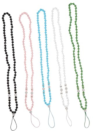 DIYEAH 5 Piezas Cadena para Teléfono Móvil Correa de Cuello Antideslizante Lanyard Práctico para Móviles y Accesorios Color Aleatorio Color Aleatorio