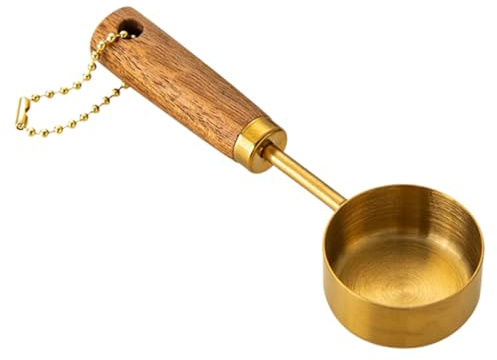 PartyKindom Cuillère à Pâtisserie Ménagère Mini en Acier Inoxydable Manche en Bois, Mesure Précise, Multifonctionnelle, Légère et Compacte, Outil de Mesure Cuisine et Pâtisserie,