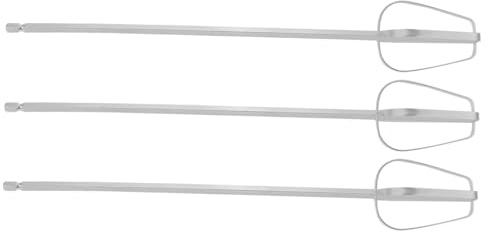 Stainless Steel Mixer Beaters 3pcs Silver for Electric Mixer | Hand Mixer Accessories, Universal Fit for Drill Use, Mixing Batters and Meat Fillings