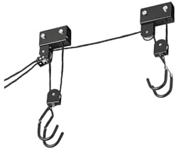 ProPlus Supporto da Soffitto per Bicicletta e Kayak Portata 57 kg, Elevatore a Carrucola Salvaspazio per Box Auto e Garage, Sollevatore per Scala e Box Tetto Fino a 4 m di Altezza