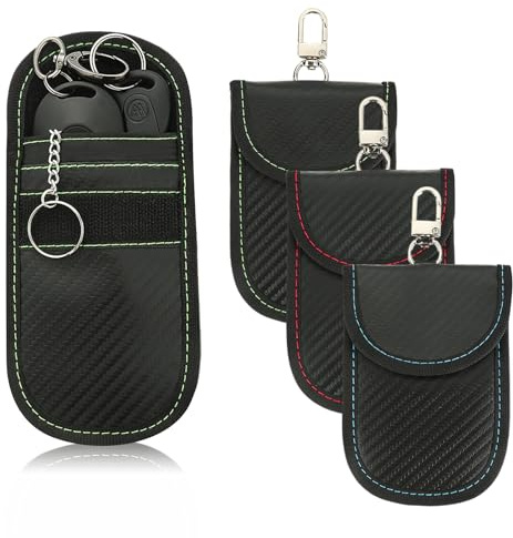 Kigift 3 unidades Keyless Go Protección para llaves de coche, protección antirrobo RFID Keyless Go, bloqueo RFID para llaves de coche, funda para llaves, tarjetas de crédito, tarjetas de acceso